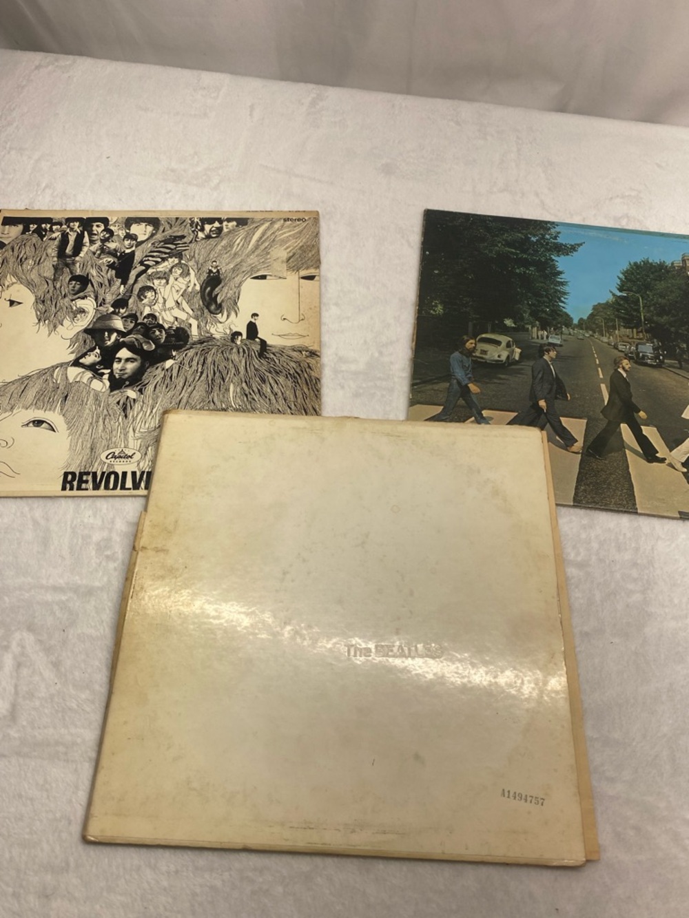 Vintage The Beatles White Album,Revolver,Abbey Road Vinyl Lot Not Tested